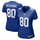 women's New York Giants Uniform 80 Gunner Olszewski Jersey Stitched Activewear Blue Shirt