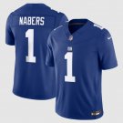 adult & youth,toddler New York Giants Uniform 1 Malik Nabers Jersey Stitched Activewear Blue Shirt