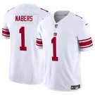 adult & youth,toddler New York Giants Uniform 1 Malik Nabers Jersey Stitched Activewear White Shirt