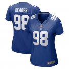 women's New York Giants Uniform 98 D.J. Reader Jersey Stitched Activewear Blue Shirt