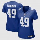 women's New York Giants Uniform 49 Tremaine Edmunds Jersey Stitched Activewear Blue Shirt