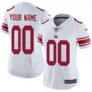 women's New York Giants Uniform 00 Custom name number Jersey Stitched Activewear White Shirt