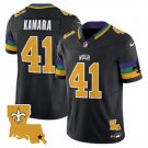 adult & youth Saints Uniform 41 Alvin Kamara Jersey Stitched Activewear New Orleans City Black Shirt