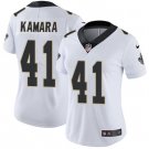 women's New Orleans Saints Uniform 41 Alvin Kamara Jersey Stitched Activewear White Shirt