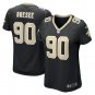 women's New Orleans Saints Uniform 90 Bryan Bresee Jersey Stitched Activewear Black Shirt