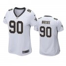 women's New Orleans Saints Uniform 90 Bryan Bresee Jersey Stitched Activewear White Shirt
