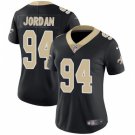 women's New Orleans Saints Uniform 94 Cameron Jordan Jersey Stitched Activewear Black Shirt