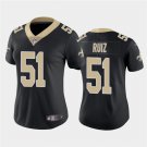 women's New Orleans Saints Uniform 51 Cesar Ruiz Jersey Stitched Activewear Black Shirt