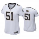 women's New Orleans Saints Uniform 51 Cesar Ruiz Jersey Stitched Activewear White Shirt