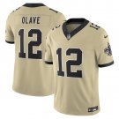 adult & youth,toddler Saints Uniform 12 Chris Olave Jersey Stitched Activewear Gold Shirt
