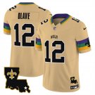 adult & youth Saints Uniform 12 Chris Olave Jersey Stitched Activewear New Orleans City Gold