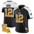 adult & youth Saints Uniform 12 Chris Olave Jersey Stitched Activewear New Orleans City Black-White