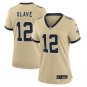 women's New Orleans Saints Uniform 12 Chris Olave Jersey Stitched Activewear Gold Shirt