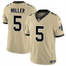adult & youth,toddler Saints Uniform 5 Kendre Miller Jersey Stitched Activewear Gold Shirt