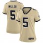 women's New Orleans Saints Uniform 5 Kendre Miller Jersey Stitched Activewear Gold Shirt