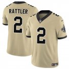 adult & youth,toddler Saints Uniform 2 Spencer Rattler Jersey Stitched Activewear Gold Shirt