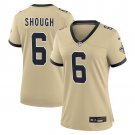 women's New Orleans Saints Uniform 6 Tyler Shough Jersey Stitched Activewear Gold Shirt