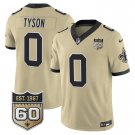 adult & youth,toddler Saints Uniform 0 Jordyn Tyson Jersey Stitched Gold 60th Anniversary Patch