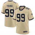 adult & youth,toddler Saints Uniform 99 Chase Young Jersey Stitched Activewear Gold Shirt
