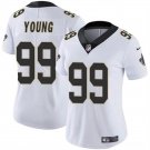 women's New Orleans Saints Uniform 99 Chase Young Jersey Stitched Activewear White Shirt
