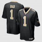 adult & youth,toddler Saints Uniform Number 1 Dad Jersey Stitched Activewear Black Shirt