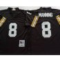 adult Saints Uniform 8 Archie Manning Jersey Stitched Activewear Black M&N Throwback Mesh Shirt