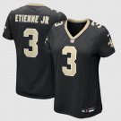 women's New Orleans Saints Uniform 3 Travis Etienne Jr Jersey Stitched Activewear Black Shirt