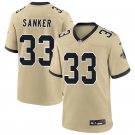 adult & youth,toddler Saints Uniform 33 Jonas Sanker Jersey Stitched Activewear Gold Shirt