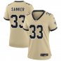 women's New Orleans Saints Uniform 33 Jonas Sanker Jersey Stitched Activewear Gold Shirt