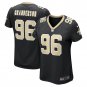 women's New Orleans Saints Uniform 96 Carl Granderson Jersey Stitched Activewear Black Shirt