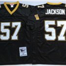 adult Saints Uniform 57 Rickey Jackson Jersey Stitched Activewear Black M&N Throwback Mesh Shirt