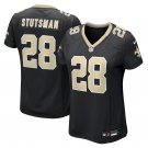 women's New Orleans Saints Uniform 28 Danny Stutsman Jersey Stitched Activewear Black Shirt