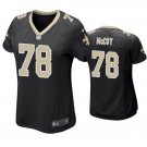 women's New Orleans Saints Uniform 78 Erik Mccoy Jersey Stitched Activewear Black Shirt