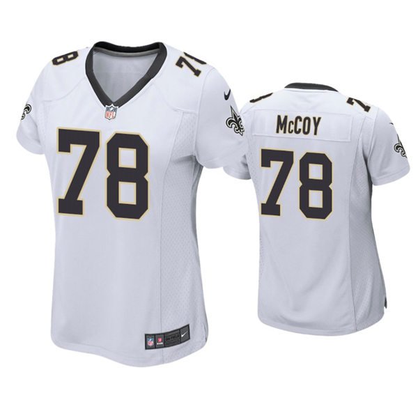 women's New Orleans Saints Uniform 78 Erik Mccoy Jersey Stitched Activewear White Shirt