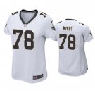 women's New Orleans Saints Uniform 78 Erik Mccoy Jersey Stitched Activewear White Shirt
