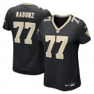 women's New Orleans Saints Uniform 77 Dillon Radunz Jersey Stitched Activewear Black Shirt