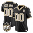 adult & youth Saints Uniform 00 Custom name number Jersey Stitched Black 60th Anniversary Patch