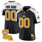 adult & youth Saints Uniform 00 Custom name number Jersey Stitched New Orleans City Black-White
