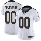 women's New Orleans Saints Uniform 00 Custom name number Jersey Stitched Activewear White Shirt