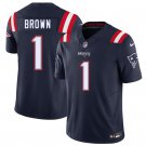 adult & youth,toddler NE Patriots Uniform 11 A.J. Brown Jersey Stitched Activewear Navy Shirt