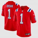 adult & youth,toddler NE Patriots Uniform 11 A.J. Brown Jersey Stitched Activewear Red Shirt
