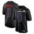 adult & youth NE Patriots 0 Christian Gonzalez Jersey Black 2026 Super Bowl LX Patch Fashion Shirt