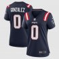 women's New England Patriots Uniform 0 Christian Gonzalez Jersey Stitched Activewear Navy Shirt