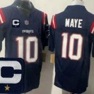 adult & youth,toddler NE Patriots Uniform 10 Drake Maye Jersey Stitched Activewear Navy C Patch