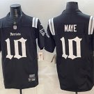 adult NE Patriots Uniform 10 Drake Maye Jersey Stitched Activewear Black Gothic Revolution Edition