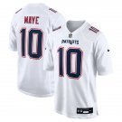 adult New England Patriots Uniform 10 Drake Maye Jersey Stitched Activewear White Fashion Shirt