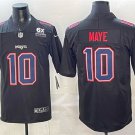 adult & youth Patriots 10 Drake Maye Jersey Stitched Black 6x Super Bowl Champions Patch Fashion