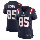 women's New England Patriots Uniform 85 Hunter Henry Jersey Stitched Activewear Navy Shirt