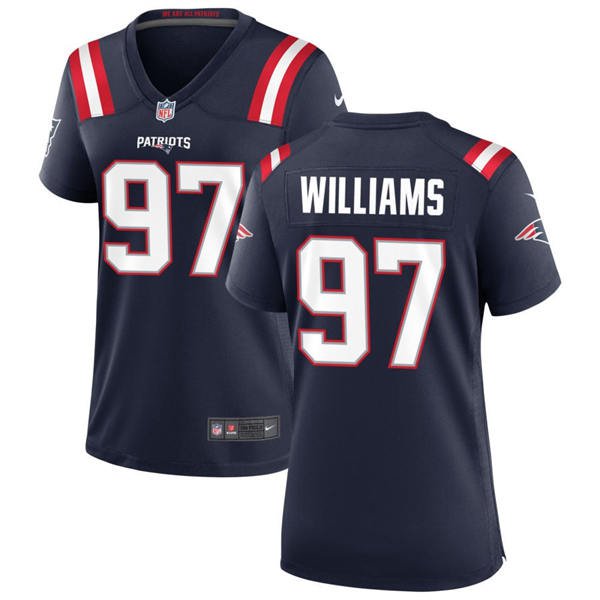 women's New England Patriots Uniform 97 Milton Williams Jersey Stitched Activewear Navy Shirt