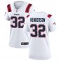 women's New England Patriots Uniform 32 TreVeyon Henderson Jersey Stitched Activewear White Shirt